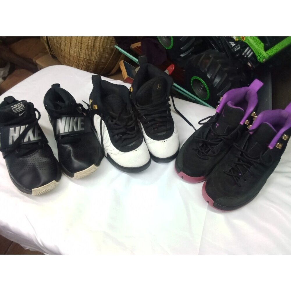 3 Pair Lot Nike Boys Shoes Size 5Y for Sneaker Restoration & Clean Up